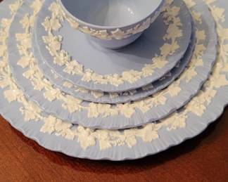 Wedgewood Queensware, cream on lavender shell.