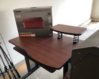 Computer Desk, Wireless Printer