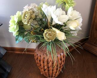 Floral in Woven Vase