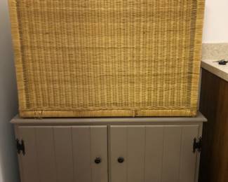 Cabinet, Wicker Laundry
