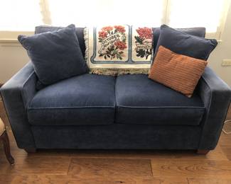 2 Cushion Blue Sofa