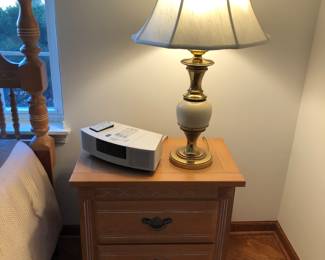 Night Stand, Lamp, Bose