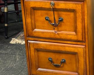 Solid Wood File Cabinet with Key 