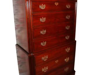 Thomasville solid cherry chest on chest
