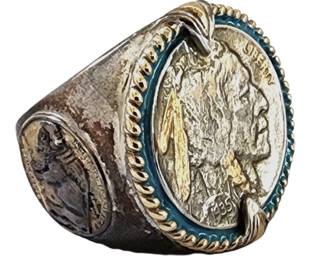 sterling silver Indian head ring 