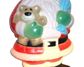 blowmold Santa w Teddy bear