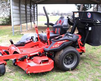 Nearly new 2021 Gravely 48" zero turn mower w bagger & 2.5 hours. Ready to mow. 