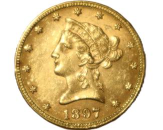 1897 10$ gold coin