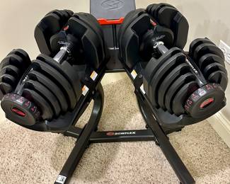 Bowflex SelectTech 1090 Adjustable Dumbbells (Pair) and Stand Bundle.  Retails over $900.00
