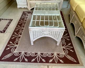 All-Weather Outdoor Rug in Tan and Brown