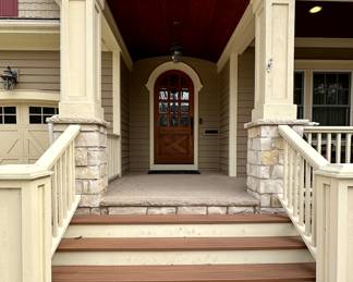 Our Executive High-End Estate Sale Home in Downtown Naperville.  View for Front Door Entrance.  The Sign Up List will be on the Porch.