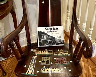 Unique Item: Hand Painted Naperville Rocking Chair.  Very Cool Naperville Memorabilia