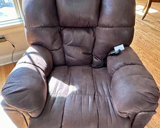 Best Furnishings  Power Recliner in Faux Suede with Wired Control.  