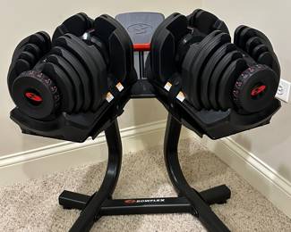 Bowflex SelectTech 1090 Adjustable Dumbbells (Pair) and Stand Bundle.  Retails over $900.00