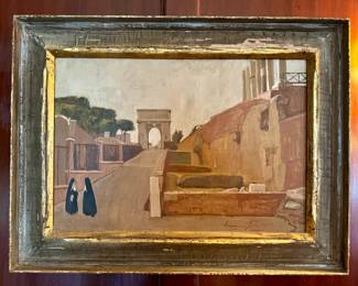 Chapman Kelley (Texas, b. 1932), “ Avco de Tito – Roma,” oil on canvas, 1957, signed