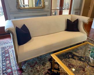 #16 - $1000 Cream Linen Sofa. 94"Wx35"Dx37"H