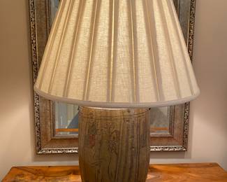 #62 - $425 - Pair Ceramic Lamps 31"Hx Shade 20"W