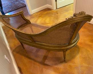 #95 - $700 French Louis XVI style Gilded wood Settee. 51"Wx24"Dx36"H