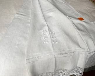 Antique Linen king size sheet PP mono $250