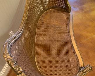 #95 - $700 French Louis XVI style Gilded wood Settee. 51"Wx24"Dx36"H