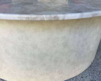 $400 - 42” granite top round coffee table - 