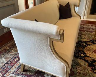 #16 - $1000 Cream Linen Sofa. 94"Wx35"Dx37"H