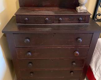 #68 - $450 - New England wood Chest of Drawers 40"Wx17"Dx51"H
