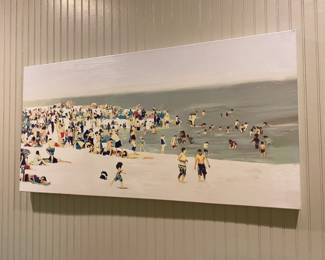 #96 - $150 - print Canvas Beach Scene 4'Wx24"H