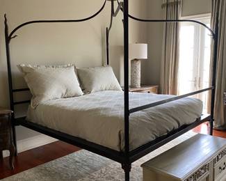 #38 - Jan Barboglio Hand Wrought Iron Canopy Bed 89"Wx91"Dx105"H - purchased from DUH - $5,000