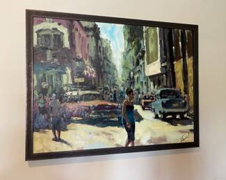 #87 - $400 Cuban Picture. C.Toledo 25"Hx33"W 