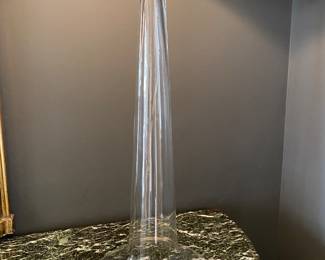 #10 - $600 Duh Pair of Glass Lamps. 41"Hx Shade 18"W. 3 way