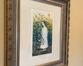 #67 - $180 - Etching 3/100 2008. Marina Teraud. 26"Hx22"W 