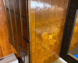 #44 - $1275 - English Oyster burl Chest of Drawers 7"Wx21"Dx36"H