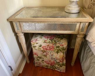 #22 - $400 - Mirrored Side Table w/drawer   34"Wx20"Dx32"