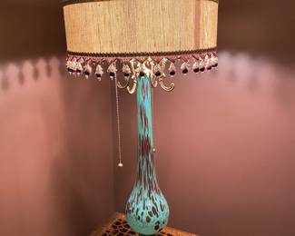 #81 - $225 - Italian Style Lamp Glass 36"Hx. 16"Shade