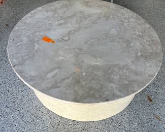 $400 - 42” granite top round coffee table - 