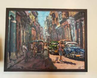 #86 - $400 Cuban Picture. C.Toledo 25"Hx33"W 