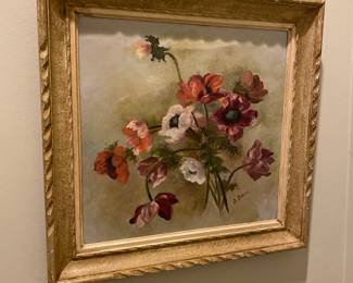 $70 - Small still life French painting 18x18 approx