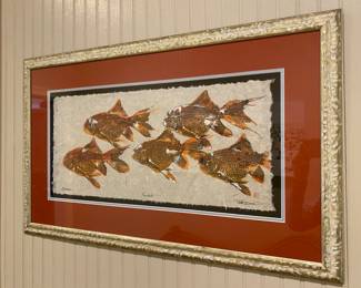 #97 - $100 - Fan Tales Art  signed Frank Reese 21"Hx35"W