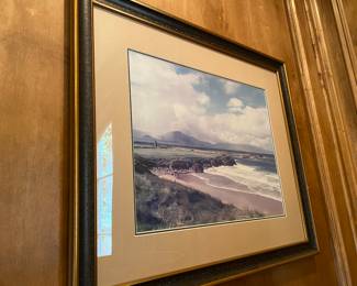 $80 - Pebble Beach signed photo. April Solomon 26"Hx30"W