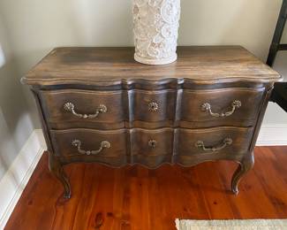 #29 - $1000 - French chest Louis XV style 2 drawer chest 48"Wx22"Dx33"H