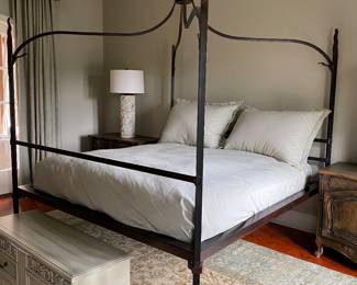#38 - Jan Barboglio Hand Wrought Iron Canopy Bed 89"Wx91"Dx105"H - purchased from DUH - $5,000