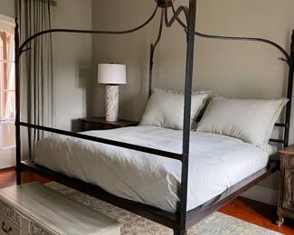 #38 - Jan Barboglio Hand Wrought Iron Canopy Bed 89"Wx91"Dx105"H - purchased from DUH - $5,000