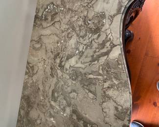#31 - $800 - Rococo Console w/barrister back legs & gray marble top