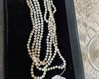 $150 long strand of fresh water pearls 