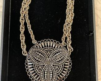 $250 - Victorian steel pendant married to chain 