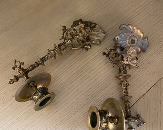 #29 - $70 - British brass sconces (for Piano)