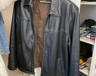 $48 Leather Jacket Man Large 