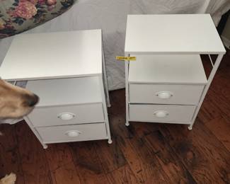 2 white nightstands
