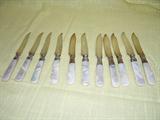 Sterling and Mother of Pearl Fruit Knives